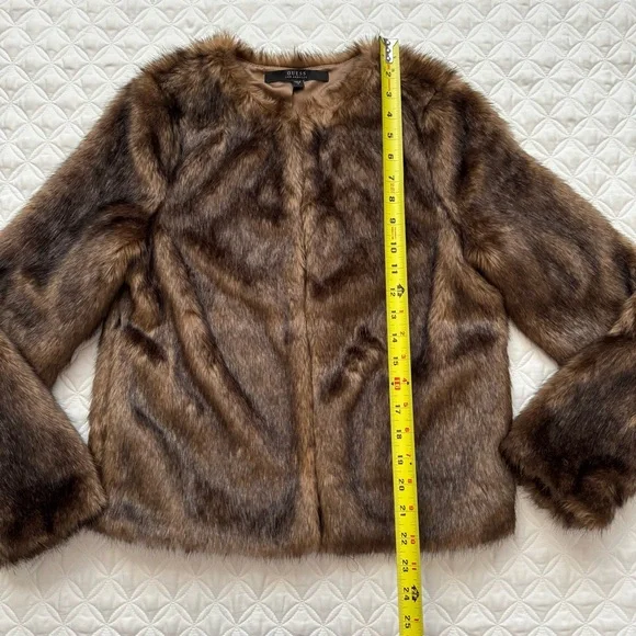 Guess Brown Faux Fur Teddy Jacket Size S - Picture 6 of 15